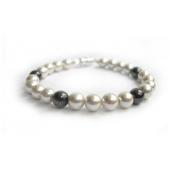 Magnet Clasp - 18cm Hematite Stone Beaded Bracelet